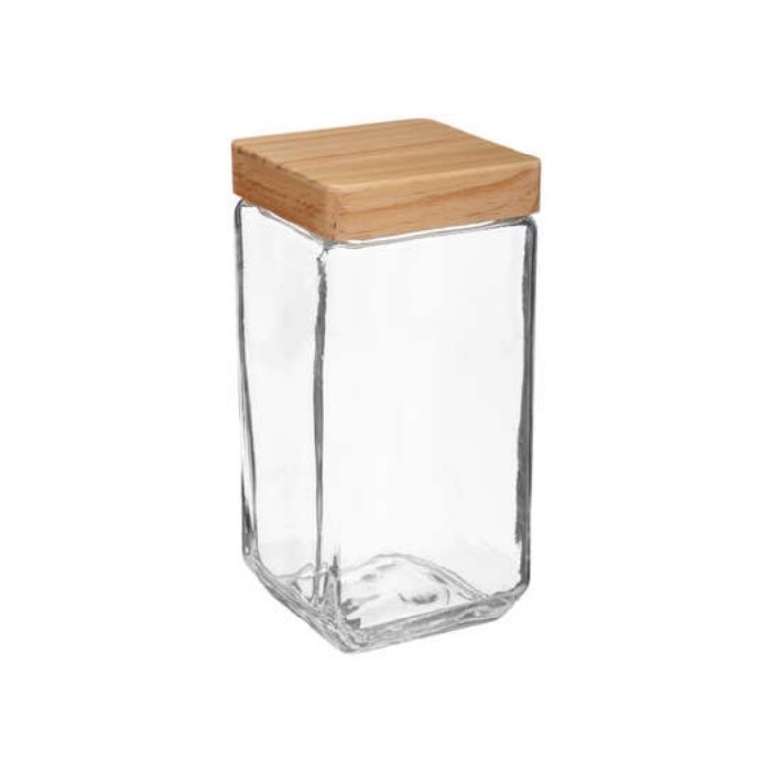 kitchenware/food-storage/5five-glass-canister-with-pine-lid-2l-height-225cm