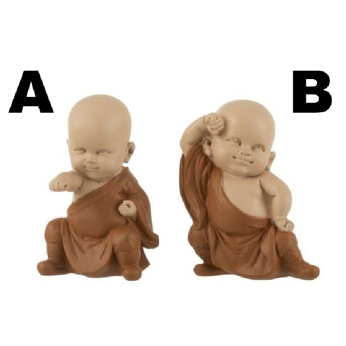 home-decor/decorative-ornaments/monk-polyresin-brown-assortment-of-2