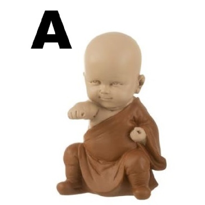 home-decor/decorative-ornaments/monk-polyresin-brown-assortment-of-2