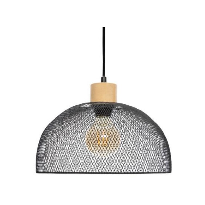 lighting/chandelier-pendant-lighting/atmosphera-sam-black-metal-wood-pendant-lamp-diameter-30cm
