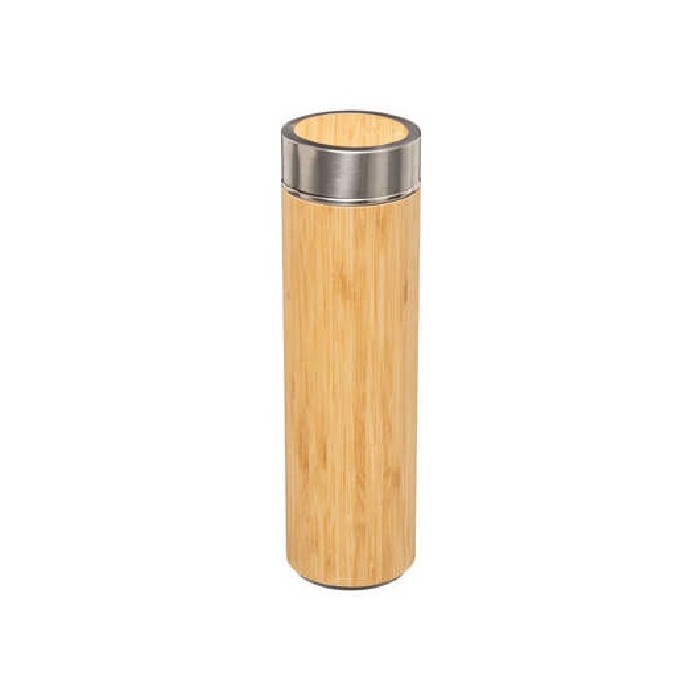 kitchenware/picnicware/5five-insulated-bottle-in-stainless-steel-and-bamboo-33cl