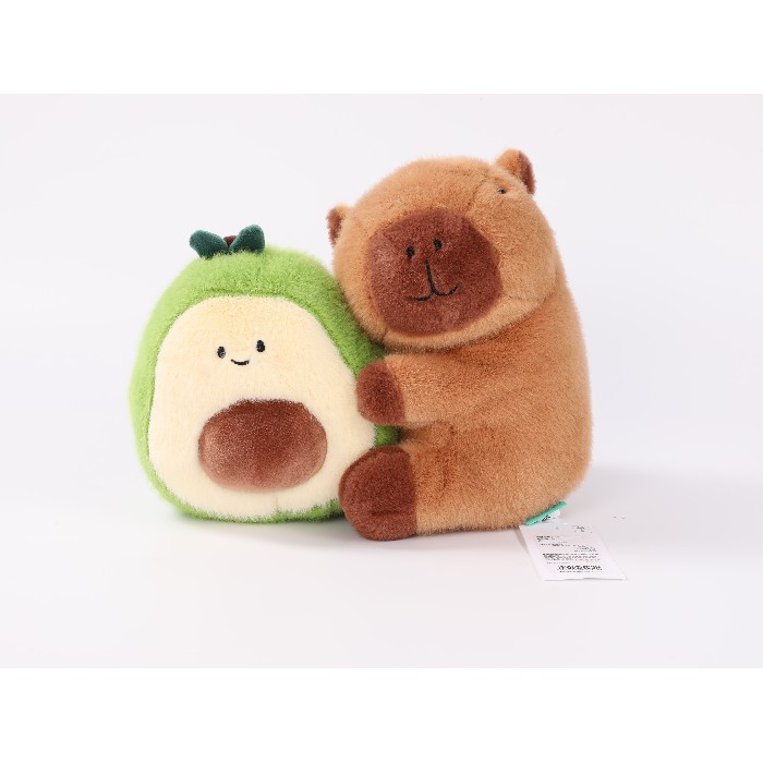 kids-and-stationery/toys-dolls-soft-toys/mumuso-23cm-plush-toy-capybara-hugs-avocado