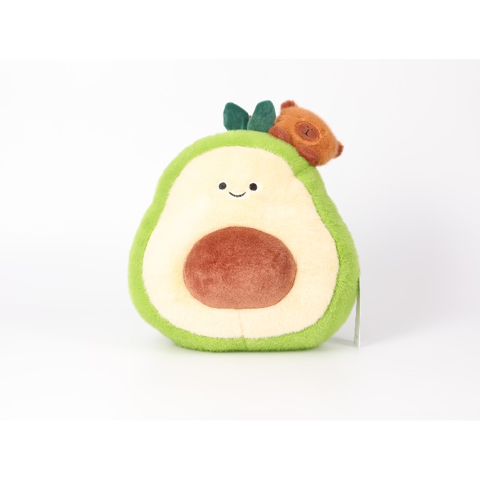 kids-and-stationery/toys-dolls-soft-toys/mumuso-35cm-stuffed-animal-mini-capybara-on-avocado