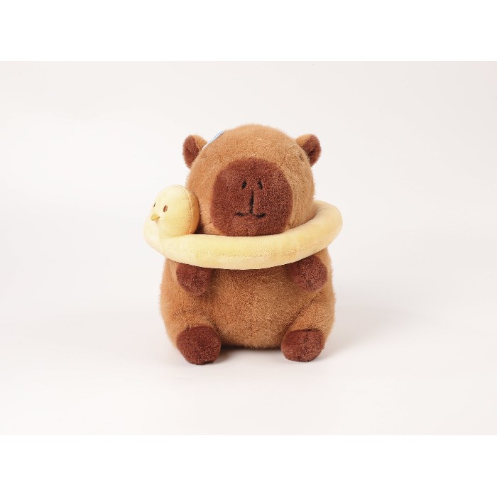 kids-and-stationery/toys-dolls-soft-toys/mumuso-summer-series-stuffed-animal-23cm-capybara-with-swim-ring