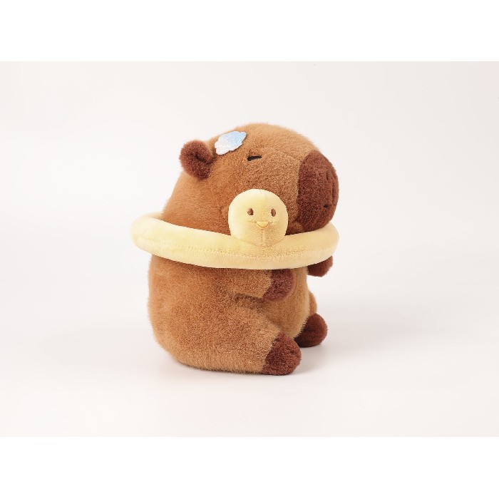 kids-and-stationery/toys-dolls-soft-toys/mumuso-summer-series-stuffed-animal-23cm-capybara-with-swim-ring