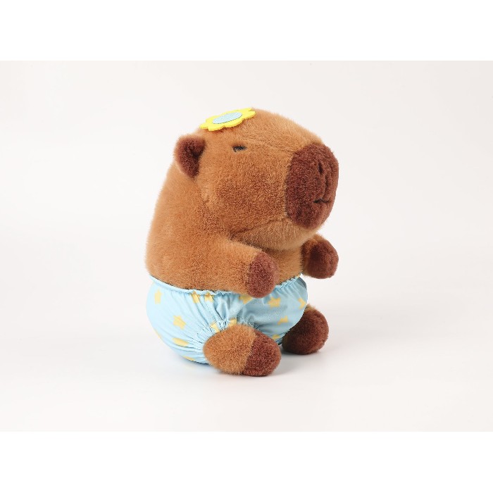 kids-and-stationery/toys-dolls-soft-toys/mumuso-summer-series-stuffed-animal-23cm-capybara-wearing-swimming-trunks