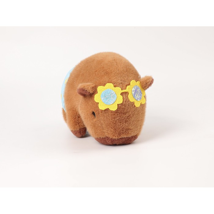 kids-and-stationery/toys-dolls-soft-toys/mumuso-summer-series-stuffed-animal-23cm-capybara-wearing-swimming-trunks