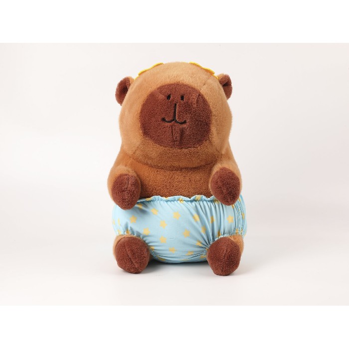 kids-and-stationery/toys-dolls-soft-toys/mumuso-summer-series-stuffed-animal-35cm-capybara-wearing-swimming-trunks