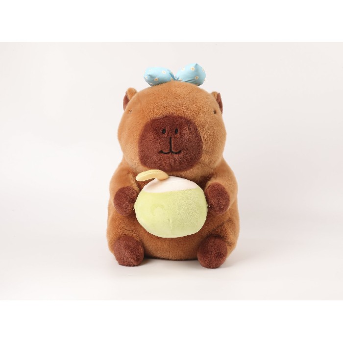 kids-and-stationery/toys-dolls-soft-toys/mumuso-summer-series-stuffed-animal-35cm-capybara-with-coconut