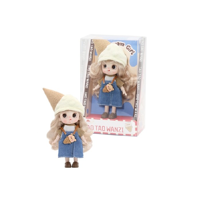 kids-and-stationery/toys-dolls-soft-toys/mumuso-16cm-ball-jointed-doll-with-ice-cream-hat-brown