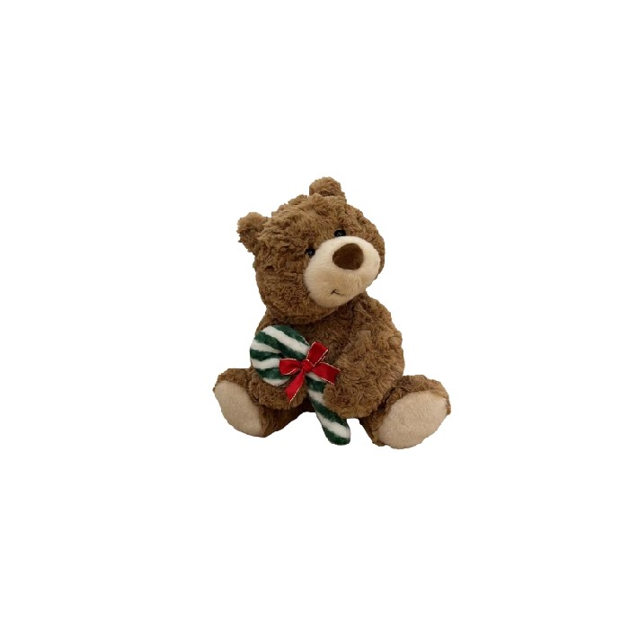christmas/decorations/mumuso-christmas-plush-toy-cute-bear-with-giftdark-brown