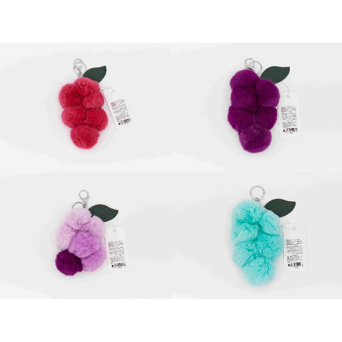 kids-and-stationery/toys/mumuso-grape-shaped-pompom-bag-pendant