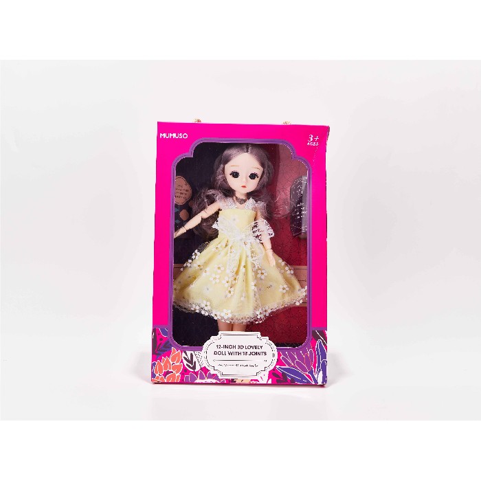 kids-and-stationery/toys/mumuso-12-inch-3d-lovely-doll-with-13-joints