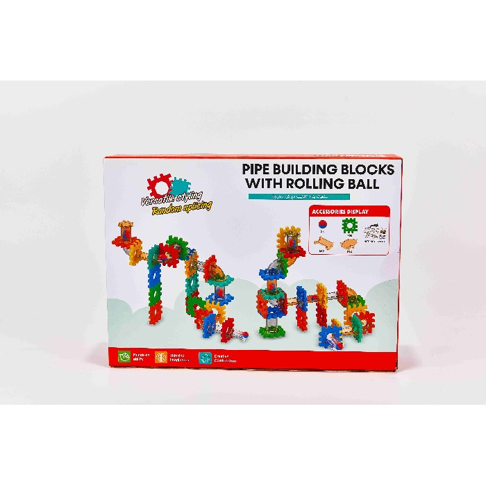 kids-and-stationery/toys/mumuso-pipe-building-blocks-with-rolling-ball-53-pcs