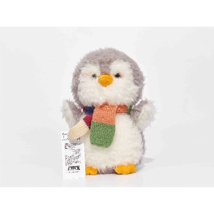 kids-and-stationery/toys/mumuso-25-cm-super-soft-plush-toy-grey-penguin-with-scarf