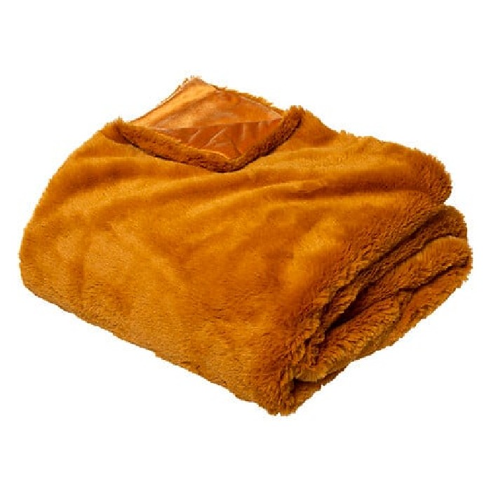 home-textiles/blankets-throws/atmosphera-mustard-fur-blanket-125cm-x-150cm