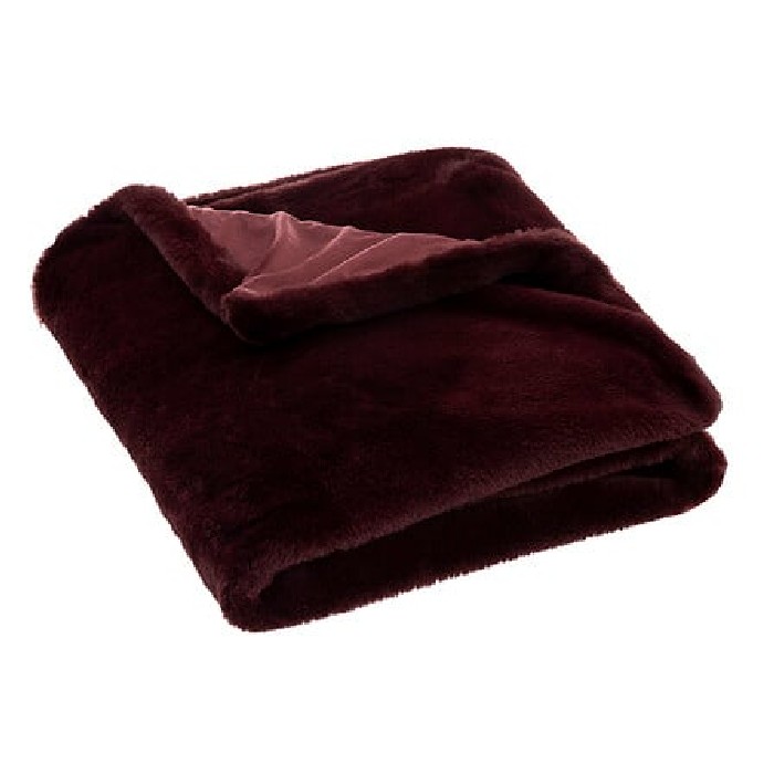 home-textiles/blankets-throws/atmosphera-plum-fur-blanket-125cm-x-150cm