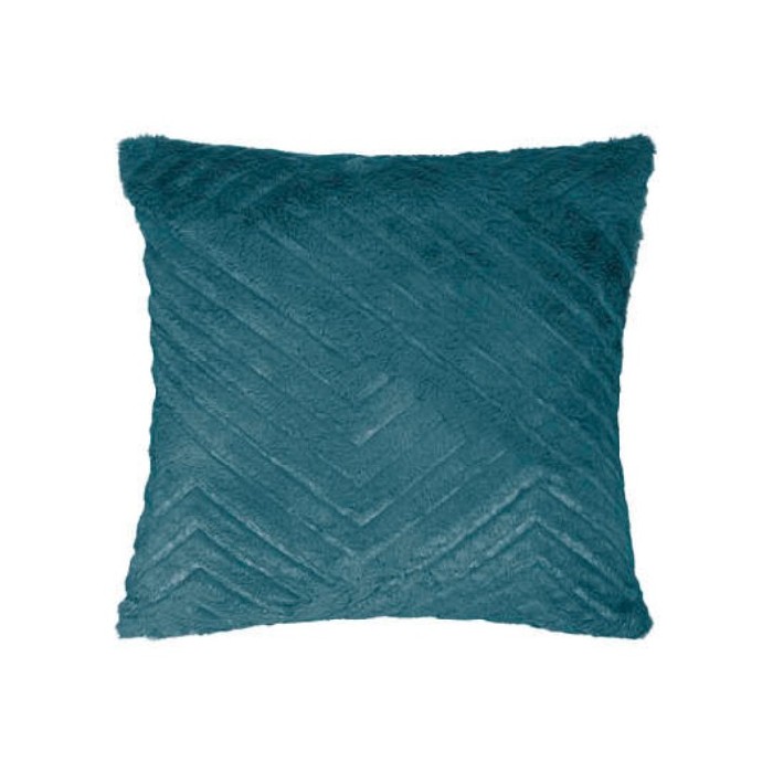 home-textiles/cushions-cushion-covers/atmosphera-geo-3d-faux-fur-cushion-45cm-x-45cm-teal