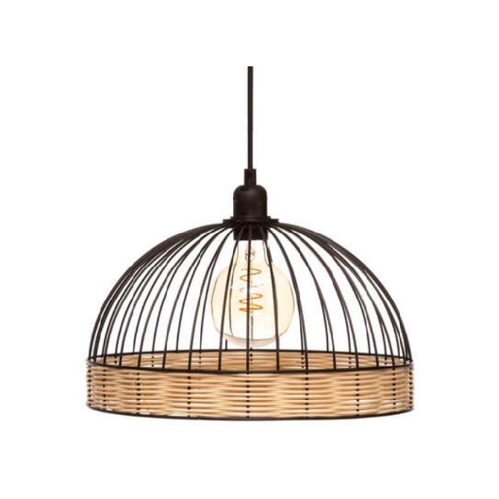 lighting/chandelier-pendant-lighting/atmosphera-natural-bamboo-and-metal-hanging-lamp-25cm