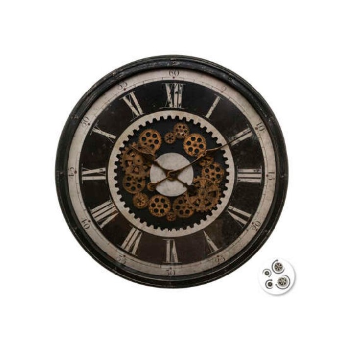 home-decor/clocks/atmosphera-plastic-charly-clock-brown-76cm