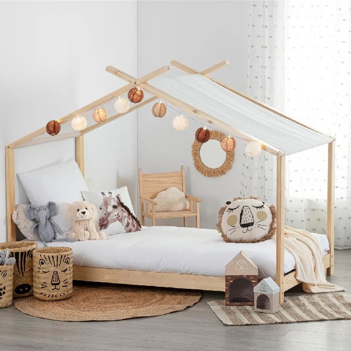 bedrooms/kids-bedrooms/atmosphera-cabin-bed-tent-bed-pine-wood-90cm-x-190cm-slatted-base