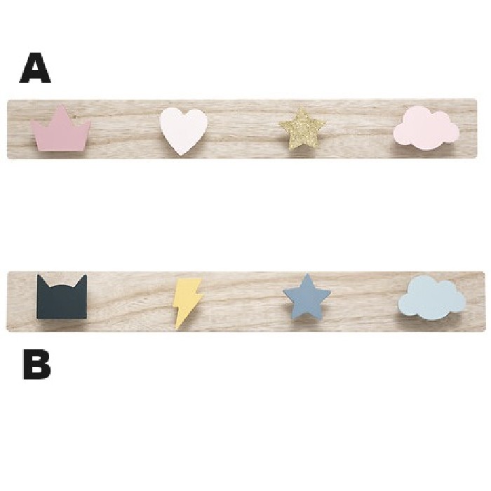 household-goods/garment-racks-wall-hooks/5five-4-hook-coat-hanger-wood-2-assorted-colour-shapes