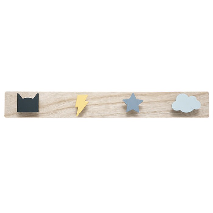 household-goods/garment-racks-wall-hooks/5five-4-hook-coat-hanger-wood-2-assorted-colour-shapes