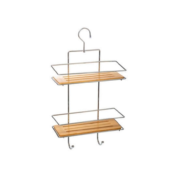 bathrooms/bathroom-storage-shelving/5five-shower-rack-2-level-venterra-bamboo