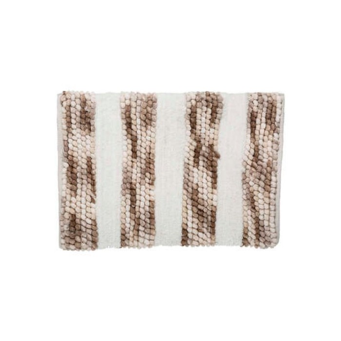 home-textiles/carpets-rugs/5five-taupe-striped-thick-bath-mat-50cm-x-75cm