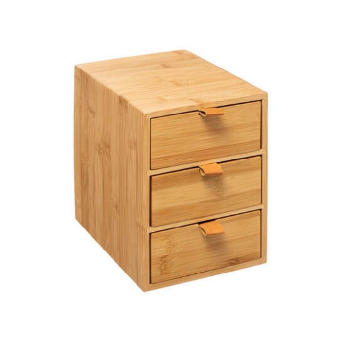 bathrooms/bathroom-storage-shelving/5five-3-drawer-bamboo-leather-box