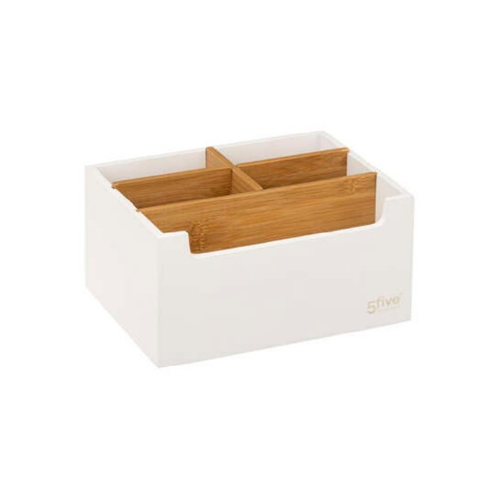 bathrooms/bathroom-storage-shelving/5five-organizer-with-5-compartments-natureo-white
