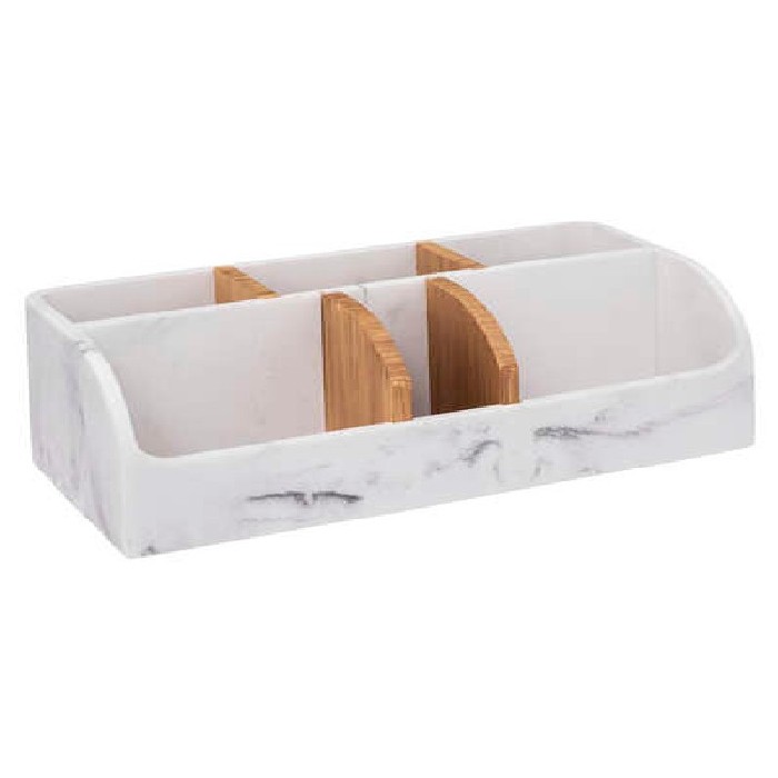 home-decor/jewellery-boxes/5five-organizer-with-6-compartments-white-lea