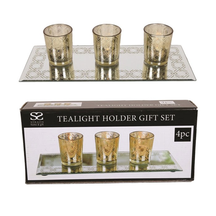 home-decor/candle-holders-lanterns/3-gold-tealight-holder-on-mirror-tray