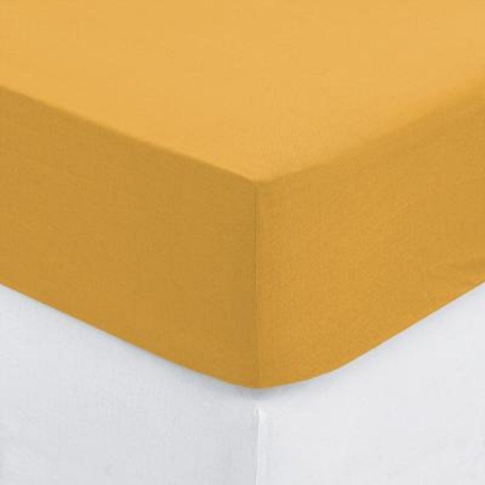home-textiles/bed-sheets/atmosphera-fitted-sheet-yellow-90x190x30cm