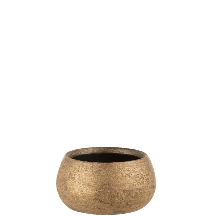home-decor/indoor-pots-plant-stands/irregular-low-rough-ceramic-flowerpot-gold