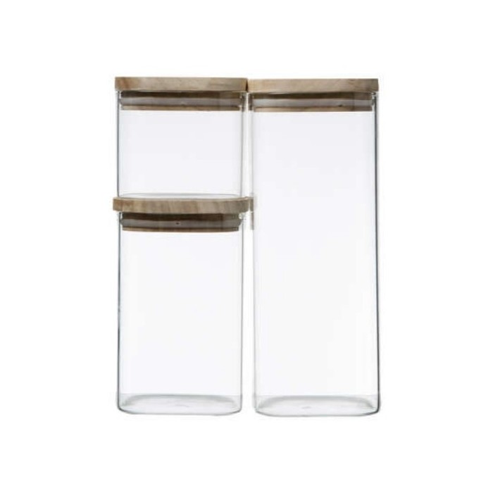 kitchenware/food-storage/5five-stackable-glass-jar-set-of-3-with-wood-lid