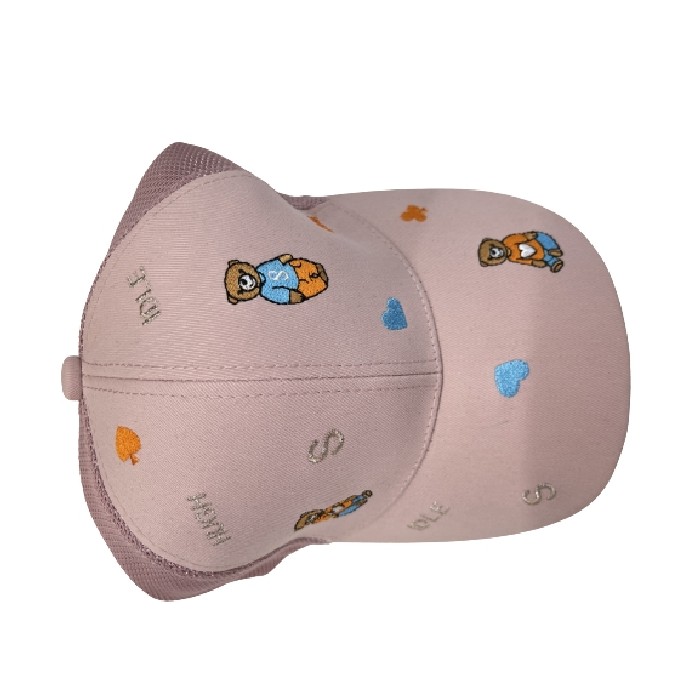 household-goods/clothes-shoes-accessories/mumuso-embroidered-baseball-cap-for-kids-little-bearpink