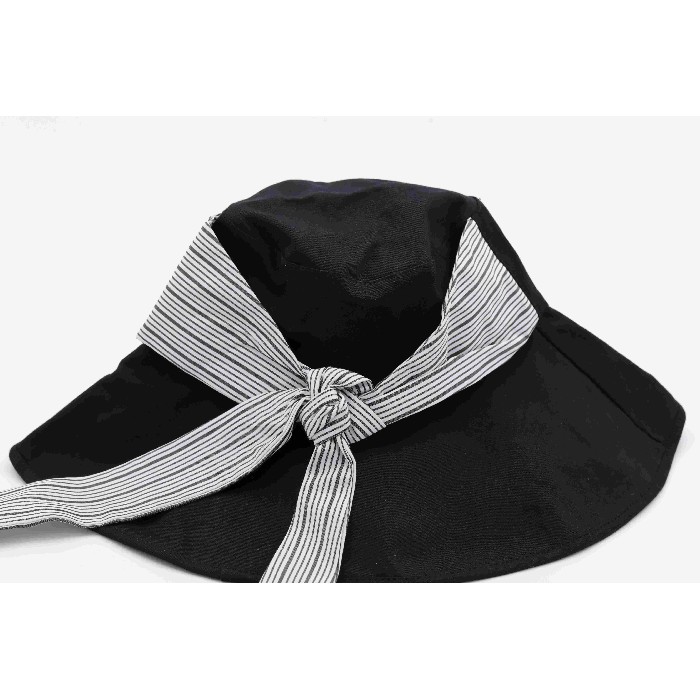 household-goods/clothes-shoes-accessories/mumuso-bucket-hat-with-striped-ribbon-black