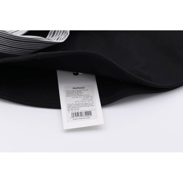 household-goods/clothes-shoes-accessories/mumuso-bucket-hat-with-striped-ribbon-black