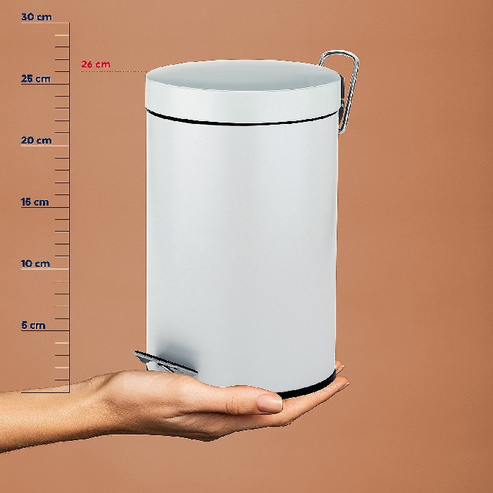 household-goods/bins-liners/kela-pedal-bin-white-3l