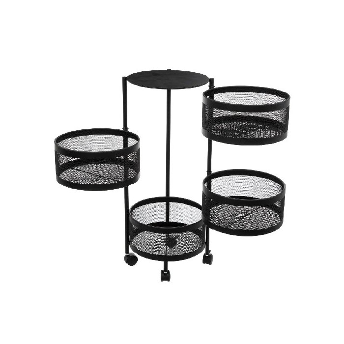 home-decor/loose-furniture/5five-kitchen-metal-trolley-with-4-rotating-baskets-black