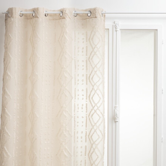 home-textiles/curtains-blinds/atmosphera-net-curtain-jacquard-sama-linen-140cm-x-240cm