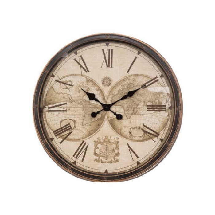 home-decor/clocks/atmosphera-printed-world-map-round-analog-wall-clock-diameter-76cm