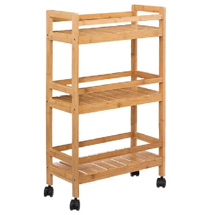 kitchenware/racks-holders-trollies/5five-linha-small-3-tier-bamboo-trolley