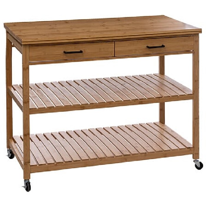 kitchenware/racks-holders-trollies/5five-kitchen-island-4-level-black-with-bamboo