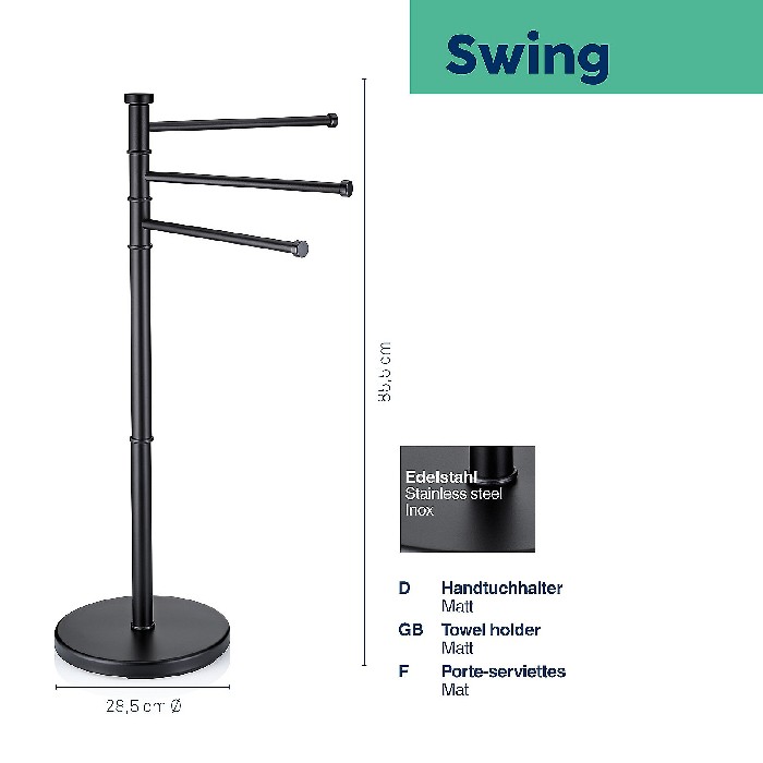 bathrooms/towel-rails-hooks/kela-towel-holder-swing-black-matt-18976