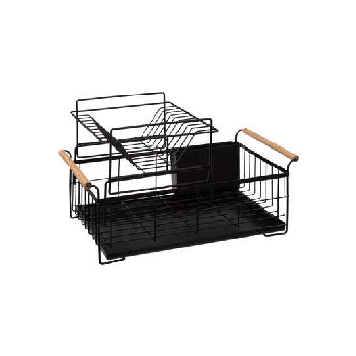 kitchenware/dish-drainers-accessories/5five-2-tier-dish-drainer-blackwood