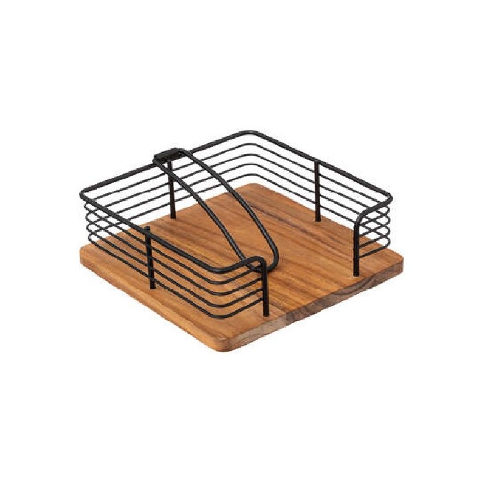 tableware/miscellaneous-tableware/5five-metal-and-acacia-towel-holder-with-stopper