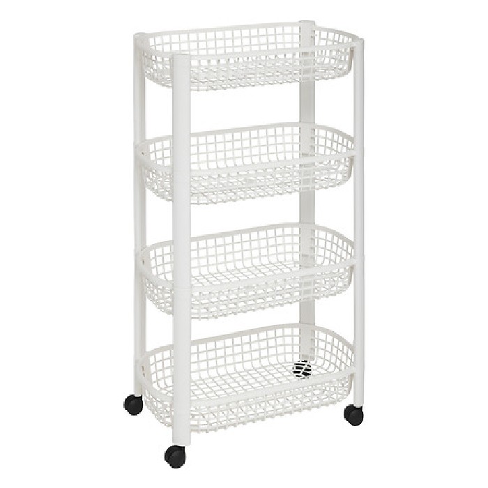 kitchenware/racks-holders-trollies/5five-4-tiers-pp-baskets-trolley-white