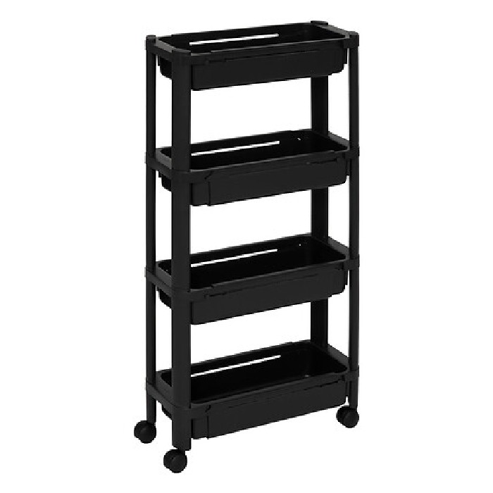 kitchenware/racks-holders-trollies/5five-black-4tiers-extend-pp-trolley